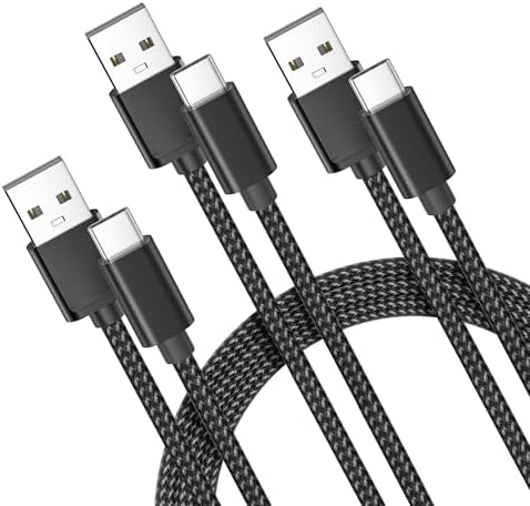 Premium Car Play Charging Cable Set for i Phone 16/15 Pro Max – 3-Pack (3.3 FT, 6.6 FT, 10 FT) USB A to USB C – Fast Data Transfer & Durable Design for i Pad Pro, Air Pods, Galaxy S24/S23/S22 & More – Enhanced Compatibility for Effortless Connectivity and Navigation