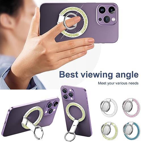 Revolutionize Your Mobile Experience with the Tensho Mag Safe Phone Ring Holder – 360-Degree Rotating Magnetic Grip and Adjustable Kickstand for i Phone 15/14/13/12 Series | Durable Metal Design for Enhanced Stability and Versatile Viewing Options