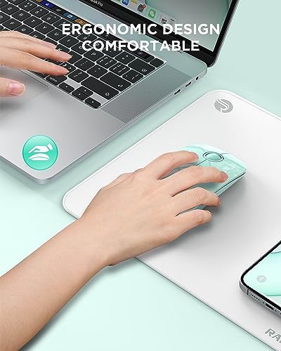 Sleek Purple Wireless Bluetooth Mouse – Effortless Dual Connectivity, 1600 DPI Precision, Whisper-Quiet Clicks, Long Battery Life for Enhanced Productivity and Versatile Device Compatibility