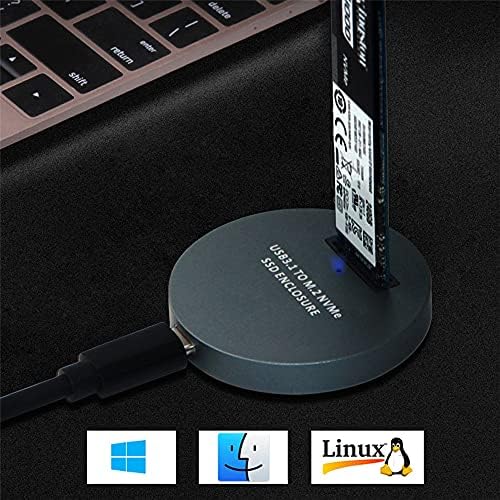 xiwai USB 3.1 USB-C to NVMe M-Key M.2 SSD External Converter Adapter – Vertical Design for Fast Data Transfers & Universal Compatibility – Ideal for Gamers and Creators