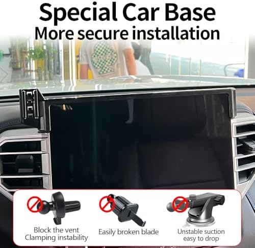 Premium Adjustable Car Phone Holder for Toyota Tundra (2022-2025) & Sequoia (2023-2025) – Ultimate Dashboard Mount for Enhanced Navigation & Safety – Tool-Free Installation, Durable Design, and Optimal Viewing Angles
