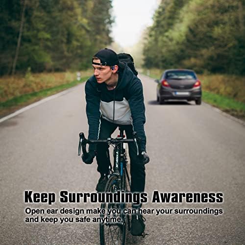 Ultra-Lightweight Bone Conduction Bluetooth Headphones – Waterproof Open-Ear Design for Enhanced Awareness and Comfort – Ideal for Sports, Workouts, and Hands-Free Calls with Crystal Clear Audio – Multi-Device Connectivity and Durable Performance for Active Lifestyles