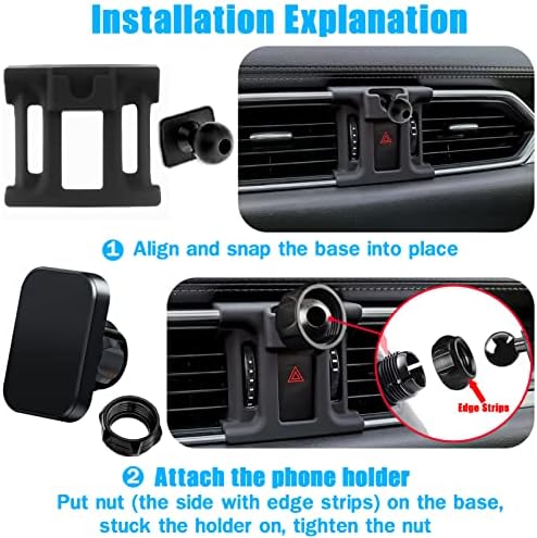 Magnetic Car Phone Holder for Mazda CX5 (2017-2024) – Ultimate Magsafe Compatible Mount for i Phone 15, 14, 13, 12 Series & All Phones – Optimal Viewing & Enhanced Stability for Safe Navigation
