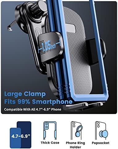 e Samcore Adjustable Car Vent Phone Mount – Versatile Air Vent Clip Holder for i Phone 16/15/14/13 Pro Max & All 4.7″-6.9″ Android Smartphones – Secure, Anti-Fall Design with Enhanced Viewing Angles for Safe Hands-Free Navigation and Calls