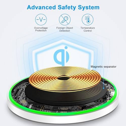 Samsung Galaxy S25 Ultra 15 W Wireless Fast Charging Pad – Sleek Universal Charger for Samsung Galaxy S25/S24/S23/S22/S21/S20/Z Flip 6/5 & Google Pixel 9 Pro XL/8 a – Efficient, Stylish, and Overheat Protection for Quick Power-Up