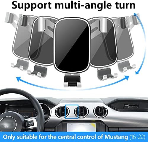 LUNQIN Ford Mustang Car Phone Holder (2015-2023) – Premium Mobile Device Mount for Seamless Navigation & Hands-Free Use – Stylish Auto Accessory with Adjustable Viewing Angles & Robust Design for Enhanced Driving Experience