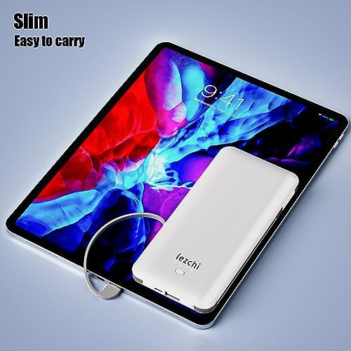 Ultra Slim 10000 m Ah Portable Power Bank with Built-In AC Plug – Lightweight USB-C Charger for All Smartphones, Travel-Ready Battery Pack for On-the-Go Power Solutions