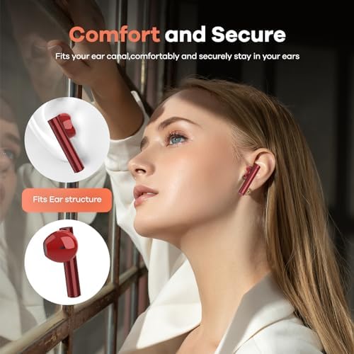 Foxeye Bluetooth 5.4 Advanced Noise Cancelling Earbuds – Ergonomically Designed Wireless Headphones with Touch Controls for Ultimate Comfort and Seamless Connectivity, Ideal for Active Lifestyles and Daily Travel, Compact Charging Case for Enhanced Portability and Quick Access