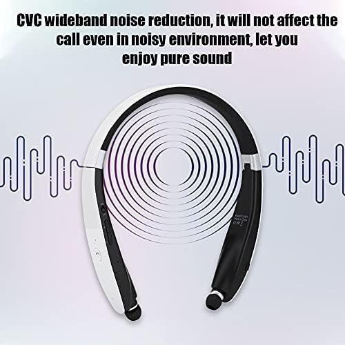 SX-991 Bluetooth Neck Hanging Headphones – Foldable Sport Earbuds with Advanced Noise Cancelling, 300-Hour Standby, and Adjustable Fit for Active Lifestyles – Ideal for Workouts, Running, and Commutes – Enhanced Compatibility and Superior Sound Quality in Black