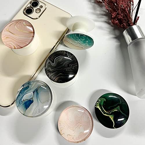 Magnetic Expandable Collapsible Phone Grip & Stand – Stunning Clear Glitter Purple Lotus Flower Design for Enhanced Smartphone Compatibility – Versatile, Lightweight, and Secure Mobile Accessory for Hands-Free Use and Everyday Convenience