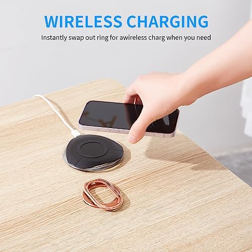 Mag Safe Magnetic Phone Ring Holder Stand – 2-in-1 Adjustable Grip and Kickstand for i Phone 16/15/14/13/12 Series – Enhanced Magnetic Strength with Removable Design for Easy Wireless Charging – Ultimate Compatibility and Convenience – 360° Rotation & 180° Adjustable Arms for Portrait and Landscape Viewing – Secure Finger Grip Reduces Drop Risk – Perfect for Hands-Free Use While Cooking or Streaming – Premium Zinc Alloy Construction for Durability and Stability – Ideal Accessory for Everyday Use and Connectivity