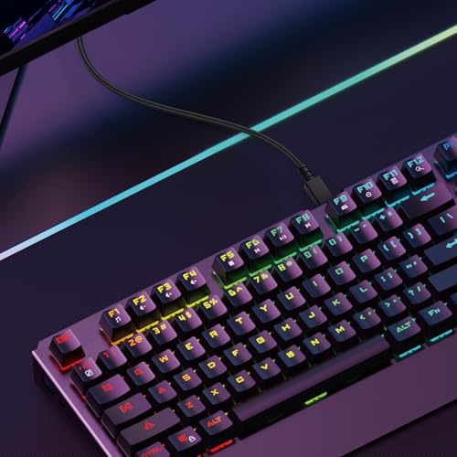 High-Speed USB C Charging Cable – 5.9 ft Durable & Tangle-Free Design for Razer Black Widow V3 Pro & Ducky One 2 Mini Pro | Perfect for Gamers & Professionals Seeking Uninterrupted Performance | Universal Compatibility for Fast Charging & Data Transfer