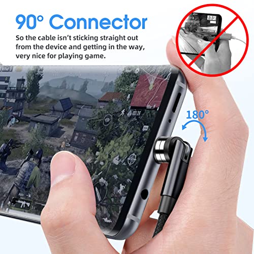 Revolutionary 3-in-1 Magnetic Phone Charger Set – 5-Pack Rotating Nylon Braided Cables with LED Indicators, Perfect for Micro-USB, USB C, and i-Devices – Ultimate Durability and Versatile Charging Solution in Sleek Black