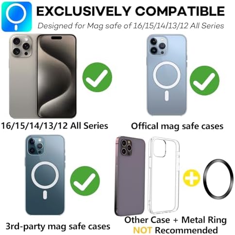 Premium Sticky Magnetic Phone Mount for Mag Safe Devices – Secure Silicone Holder for i Phone 12-16 Pro Max and Mini – Versatile Car & Wall Mount for Enhanced Accessibility and Safety