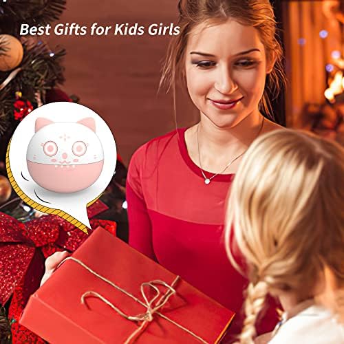 Kids Bluetooth 5.3 Wireless Earbuds with Touch Control – Adorable Pink Kitty Charging Case, IPX5 Waterproof Design, Hi-Fi Stereo Sound, Built-in Microphone for Clear Calls – Perfect for Young Music Lovers and Gamers