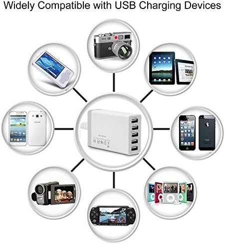 Eco-Friendly Bamboo Multi-Device Charging Station by Pezin & Hulin – Ultimate Organizer for Smartphones, Tablets & Smartwatches with 5 High-Quality Charging Cables – Efficient, Clutter-Free Design for Home or Office Use