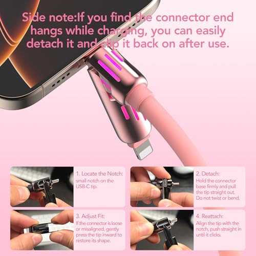 Universal 4-in-1 Coiled USB Charging Cable for Fast 240 W Power Delivery – Multi-Device Compatibility for i Phone 16/15/14/13, i Pad, Samsung, Mac Book, and More – Tangle-Free 6 Ft Design for Effortless Charging Anywhere – Elevate Your Charging Efficiency with Enhanced Durability