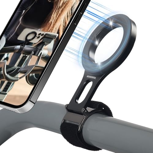 Revolutionary Magnetic Phone Holder for Stroller Bar – Mag Safe Compatible & 180° Adjustable for Gym, Home Fitness, and Shopping Carts – Securely Attaches with Versatile Strap, Includes Magnetic Ring for Universal Smartphone Compatibility – Elevate Your Multitasking Experience Today!