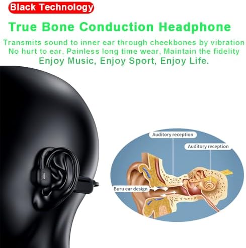 HAO Aquatic Bone Conduction Headphones with 32 GB MP3 Player – IP68 Waterproof Bluetooth Earbuds for Swimming, Running, and Cycling – Open-Ear Design for Ultimate Safety and Clarity in Active Environments