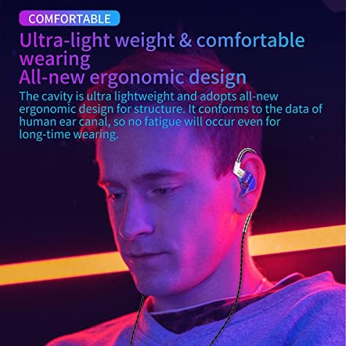 Unleash Superior Sound Quality with KBEAR Storm In-Ear Monitors – High-Fidelity 10 mm Dynamic Driver Earbuds in Stunning Purple for Musicians and Audiophiles – Ideal for Studio Use and Live Performances with Unmatched Comfort and Clarity