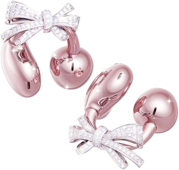 Transform Your Audio Experience with Kinglucky Crystal Bow Ear Cuffs – Stylish Clip-On Accessory for Open-Ear Headphones, Perfect for Upgrading Earbud Fashion and Comfort, Easy Installation, and Enhanced Compatibility for On-the-Go Lifestyles