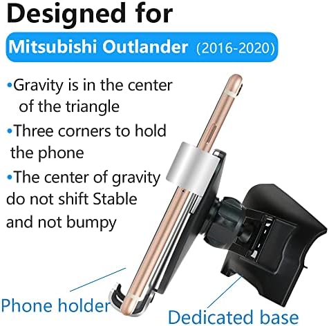 Mitsubishi Outlander 2022-2024 Car Phone Holder: Premium Dashboard Mount with Adjustable Viewing Angles, Built-in Charging, and Enhanced Smartphone Compatibility for Safe Navigation and Connectivity