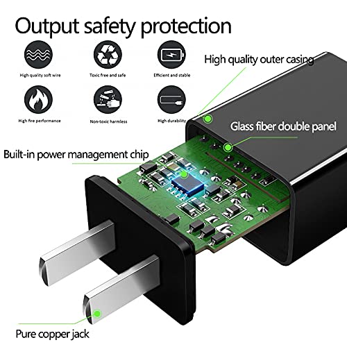 USB Type C Fast Wall Charger & Durable Charging Cord for ZTE Devices – Optimized for Zmax 11, Zmax 10 5 G, Blade A71, Axon Series & More – Compact, High-Speed Charging Solution for Enhanced Device Longevity