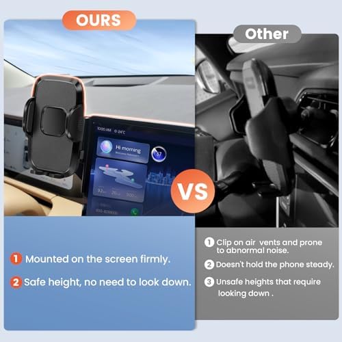 Peleus Premium Car Phone Holder for 2023-2025 Honda Accord Hybrid – Custom Fit Smartphone Mount for 12.3-Inch Screens – Effortless One-Handed Operation & Unmatched Stability – Ideal Accessory for Enhanced Driving Safety and Convenience