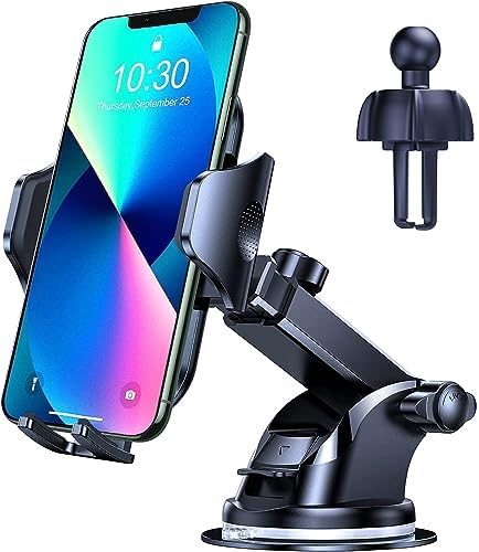 Ultimate Car Phone Holder Mount for Dashboard & Windshield – Versatile Hands-Free Stand for i Phone & Android Smartphones – Adjustable, Rotatable Design for Optimal Viewing Angles – Durable Grip for Bumpy Rides – Enhanced Compatibility with All Smartphone Sizes – Effortless Installation & Secure Fit for Maximum Safety and Convenience