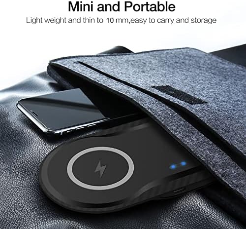 40 W Dual Fast Wireless Charging Pad – Efficient 20 W Charging for i Phone 16-11, Air Pods & Samsung Galaxy – Sleek Design for Home & Office Use – Versatile Charging Station with Enhanced Compatibility and Speed