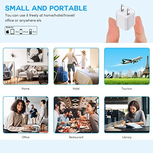 Swift Charge 20 W USB-C Charger for i Phone 15 & i Pad – 6 FT Cable Included – Rapid Power Solution for i Phone 16 Pro Max, i Pad Pro, Mini & Air – Lightweight, Durable, and Versatile Charging Block for All Your Devices – Say Goodbye to Long Wait Times with Enhanced Compatibility and Safety Features