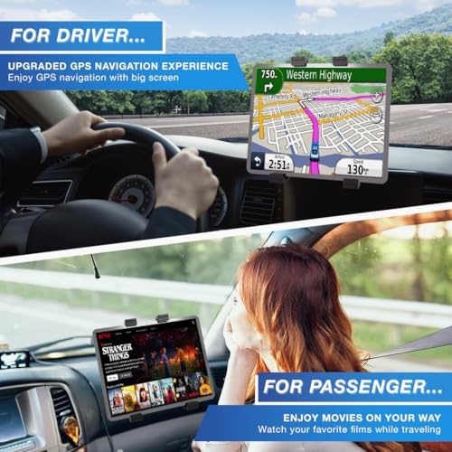 Heavy-Duty 3-in-1 Tablet Holder for Cars: Versatile Dashboard, Windshield & Air Vent Mount for i Pad Pro, Mini, and Galaxy Tabs (6″-12.9″) – Ultimate Safety and Stability for a Distraction-Free Drive