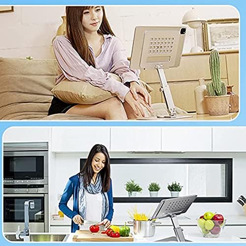 Guazi V 360° Adjustable Tablet Stand – Ergonomic, Foldable Holder for i Pads (10.2-12.9”), Kindles, and Smartphones (4-13”) – Anti-Slip Desktop Mount for Enhanced Comfort in Work, Cooking, Gaming, and Reading – Versatile Device Compatibility and Strain-Reducing Design