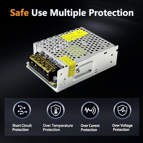 Versatile 24 V 60 W AC to DC Power Supply Adapter – High-Efficiency Converter for CCTV, RVs, LED Lighting, and Pumps – Universal Multi-Voltage Compatibility (110 V/120 V/220 V) for Consistent Performance in All Applications