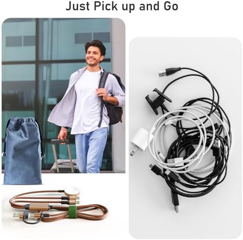 Ultimate 3-in-2 Fast Charging Cable for Apple Watch & i Phone – Versatile USB-C & Lightning Charger with High-Speed Power Delivery for Galaxy S23 – Compact, Durable Design for Effortless Travel and Multi-Device Compatibility