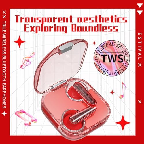 Advanced Green Bluetooth 5.3 In-Ear Earbuds with Noise Cancelling Mic – Ultimate Comfort & Clarity for Workouts and Calls, Stylish Transparent Cover, Long Battery Life, Ergonomic Fit for Enhanced Performance