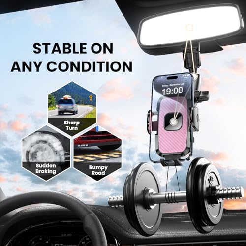 Transform Your Drive with the 360° Magnetic Phone Holder for Car – Effortlessly Mounts to Rear View Mirror for i Phone 16/15/14/13/12 & Mag Safe Devices – Unmatched Stability, Quick Installation & Enhanced Safety Features