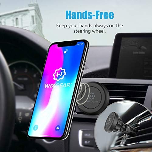 Wix Gear Universal Magnetic Car Mount Holder with Swift-Snap Technology – Secure Air Vent Twist-Lock Phone Stand for Devices Up to 14 oz – Effortless Navigation and Enhanced Stability on the Go