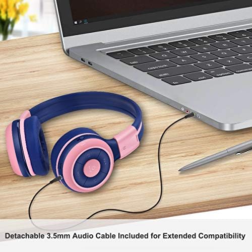 Elevate Your Child’s Audio Adventure with SIMOLIO Kids Bluetooth Over-Ear Headphones – Volume-Limiting Safety (75 d B, 85 d B, 94 d B), Lightweight & Foldable Design for Easy Travel, Adjustable Fit for Growing Ears, Built-in Mic for Online Learning – Stylish, Durable & Perfect for Music, Movies & Educational Content – The Ultimate Listening Companion for Young Explorers