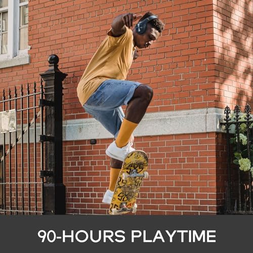 Transform Your Listening Journey with DOQAUS Over-Ear Bluetooth Headphones: 90-Hour Playtime, Tailored EQ Settings, and Superior Noise Cancellation for Unmatched Comfort and Audio Clarity in Music and Calls