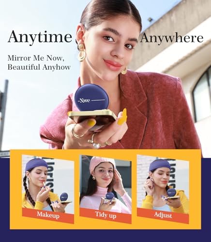 Cell Phone Stand Compatible with Magsafe Mirror Mount [Anti-Scratch & Portable] Girls Women Magnetic Travel Makeup Mirror Desk Fits for iPhone 16/15/14/13/12 Plus Pro Max (Midnight) – Enhanced Compatibility and Speed