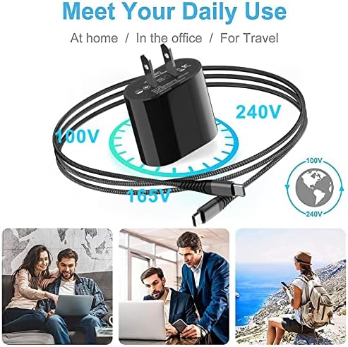 20 W USB-C Fast Charger for i Pad Pro, Air & Mini – Ultimate PD Wall Charger with 6.6 ft USB-C to C Cable for Rapid Charging Across All Generations, Compact Design for On-the-Go Power Solutions, Enhanced Safety Features to Prevent Overheating