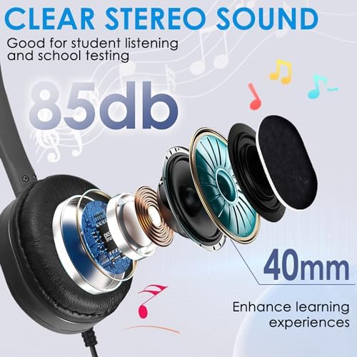 Classroom-Ready 10 Pack Kids Headphones – Ultra-Comfortable & Robust Earbuds for Students, Toddlers, and Teens – Superior Sound Quality & Multi-Device Compatibility – Perfect Headphone Set for Enriching Educational Engagement