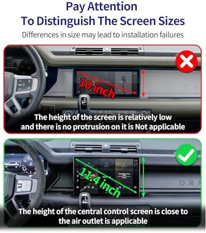 Precision-Fit Car Phone Holder for 2022-2025 Land Rover Defender & 2024-2025 Range Rover Evoque – Effortlessly Secure Your 11.4-Inch Screen Device with Innovative Clip Design for Enhanced Navigation – Essential Smartphone Mounting Solution with Universal Compatibility and Stylish Integration for Superior Driving Experience