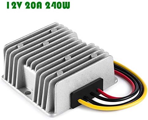 High-Efficiency Waterproof DC 24 V to 12 V Voltage Buck Converter – 20 A, 240 W Transformer for Automotive and Industrial Applications – Reliable Power Module with Enhanced Safety Features and Versatile Compatibility for Golf Carts and Forklifts