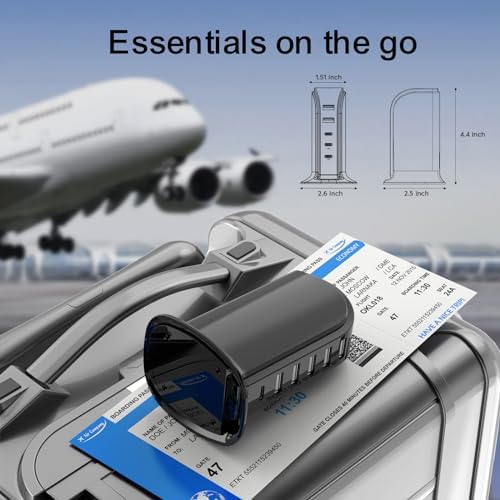 Kawaii-Inspired 6-Port USB Charging Hub: Ultimate Fast Charger for i Phones, Androids & More – Compact Multi-Device Power Station with 1 USB-C & 5 USB-A Ports for Effortless Travel & Home Connectivity, Tangle-Free Solutions for Modern Users