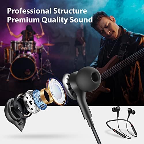 Advanced Bluetooth Wireless Earbuds with Magnetic Neckband – Premium Sports Headset for Samsung A53/A54, i Phone 13 Pro Max, Google Pixel 9 XL – Unmatched Sound Clarity & Versatile Device Compatibility for Active Lifestyles