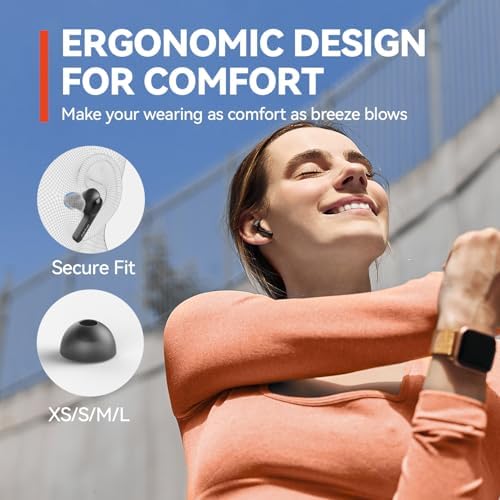 Elevate Your Audio Journey with Ear Fun Air True Wireless Earbuds – Bluetooth 5.0 Technology, 4 Microphones for Crystal-Clear Calls, IPX7 Waterproof Sweatshield for Active Lifestyles, Volume Control for Custom Sound, Fast USB-C & Wireless Charging, Deep Bass Sound Experience, 35 Hours of Playtime in Sleek White – Perfect for Music Lovers & Fitness Enthusiasts