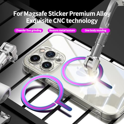Mag Safe Sticker 2 Pack – Universal Magnetic Charging Ring for i Phone & Galaxy Devices – Elegant Mirror Blue Design for Enhanced Fast Charging – Effortless Wireless Compatibility for Busy Lifestyles – Durable, Lightweight, Residue-Free Application