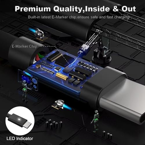 65 W USB-C Fast Charger for Dell Devices – High-Speed Power Adapter Compatible with Latitude, XPS, Inspiron & Chromebook Models – Universal Input (100-240 V) with Multiple Output Options for Optimal Performance – CE/FCC/ROHS Certified with 12-Month Warranty and 30-Day Satisfaction Guarantee – Ideal for Professionals Needing Reliable Charging on the Go